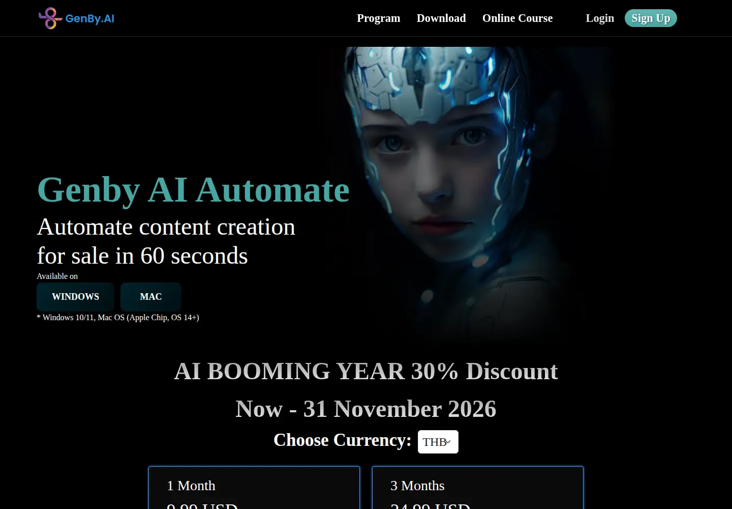 Screenshot of genby.ai