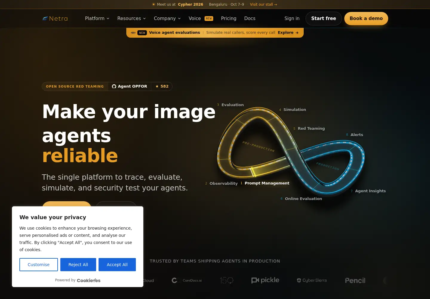 Screenshot of getnetra.ai
