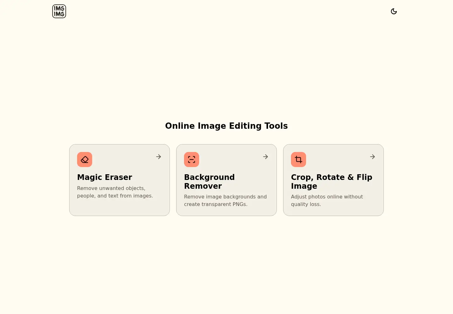Screenshot of imgimg.ai