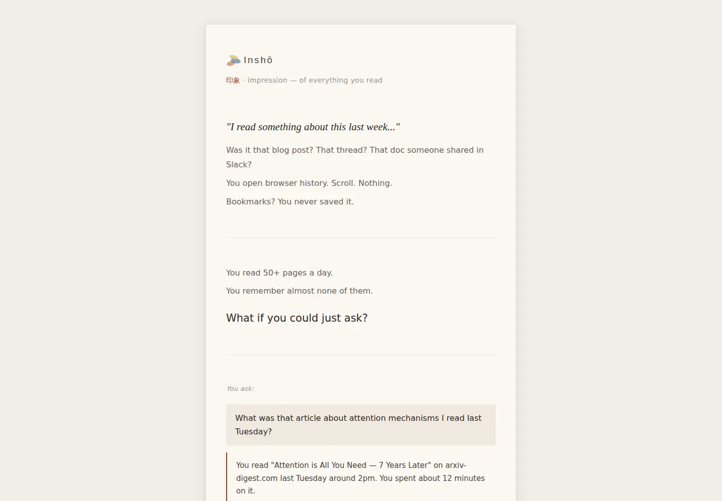 Screenshot of insho.ai