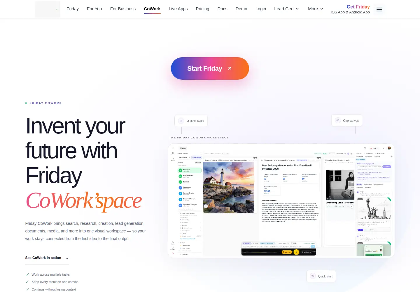 Screenshot of inspiredone.ai