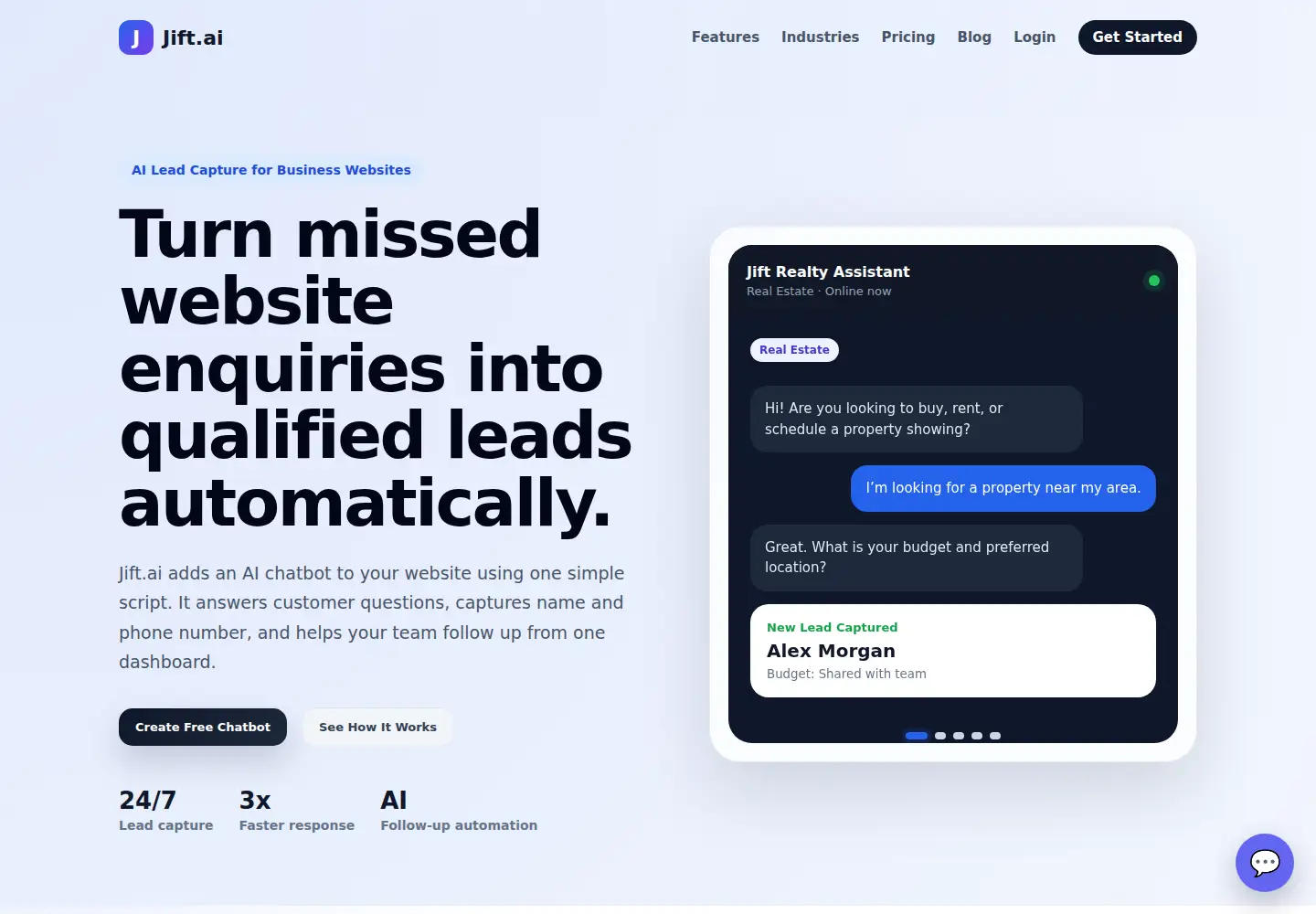Screenshot of jift.ai