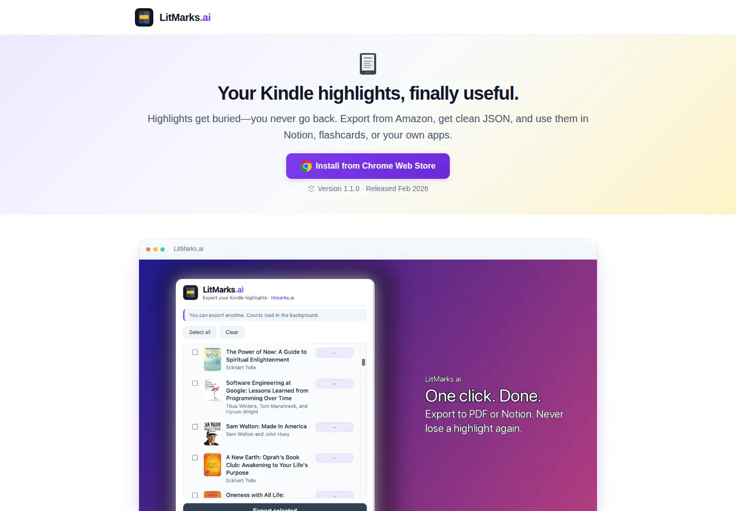 Screenshot of litmarks.ai