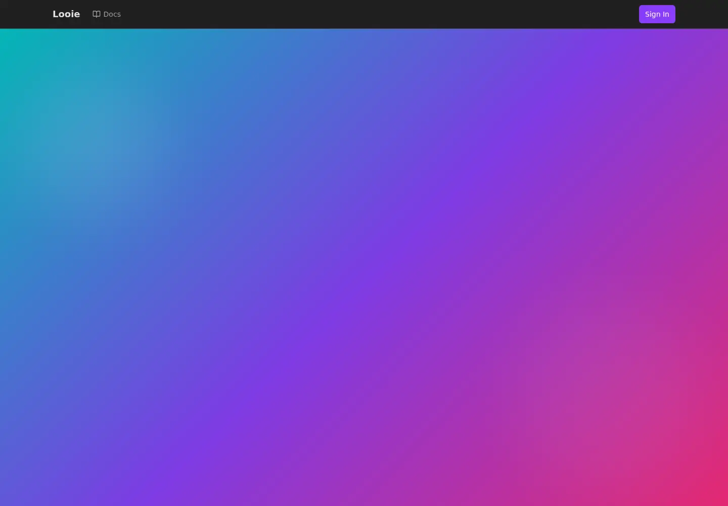 Screenshot of looie.ai