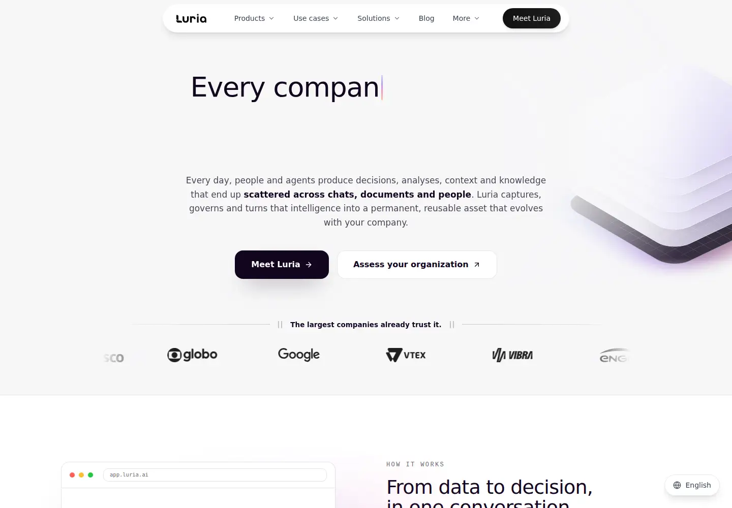 Screenshot of luria.ai