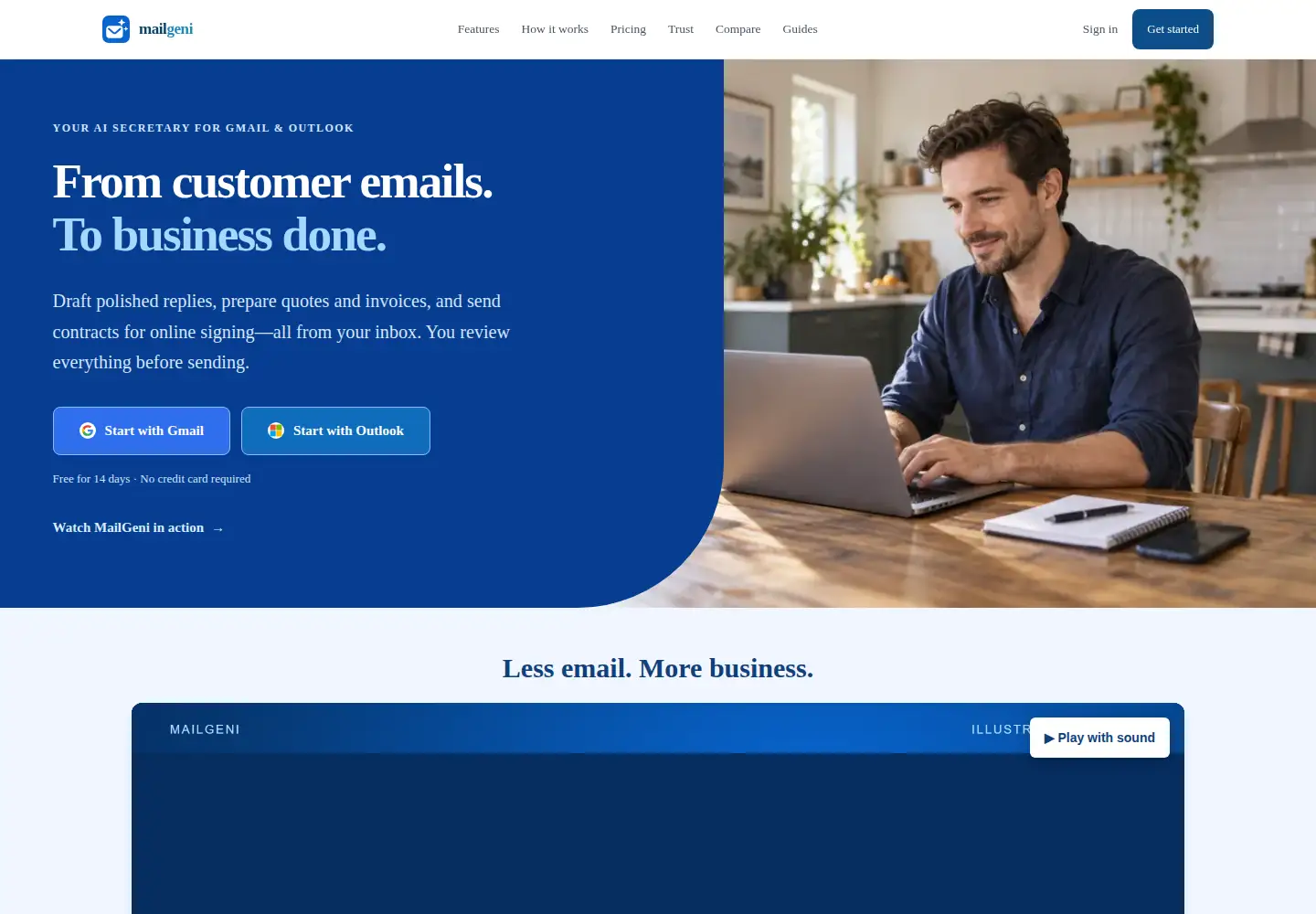 Screenshot of mailgeni.ai