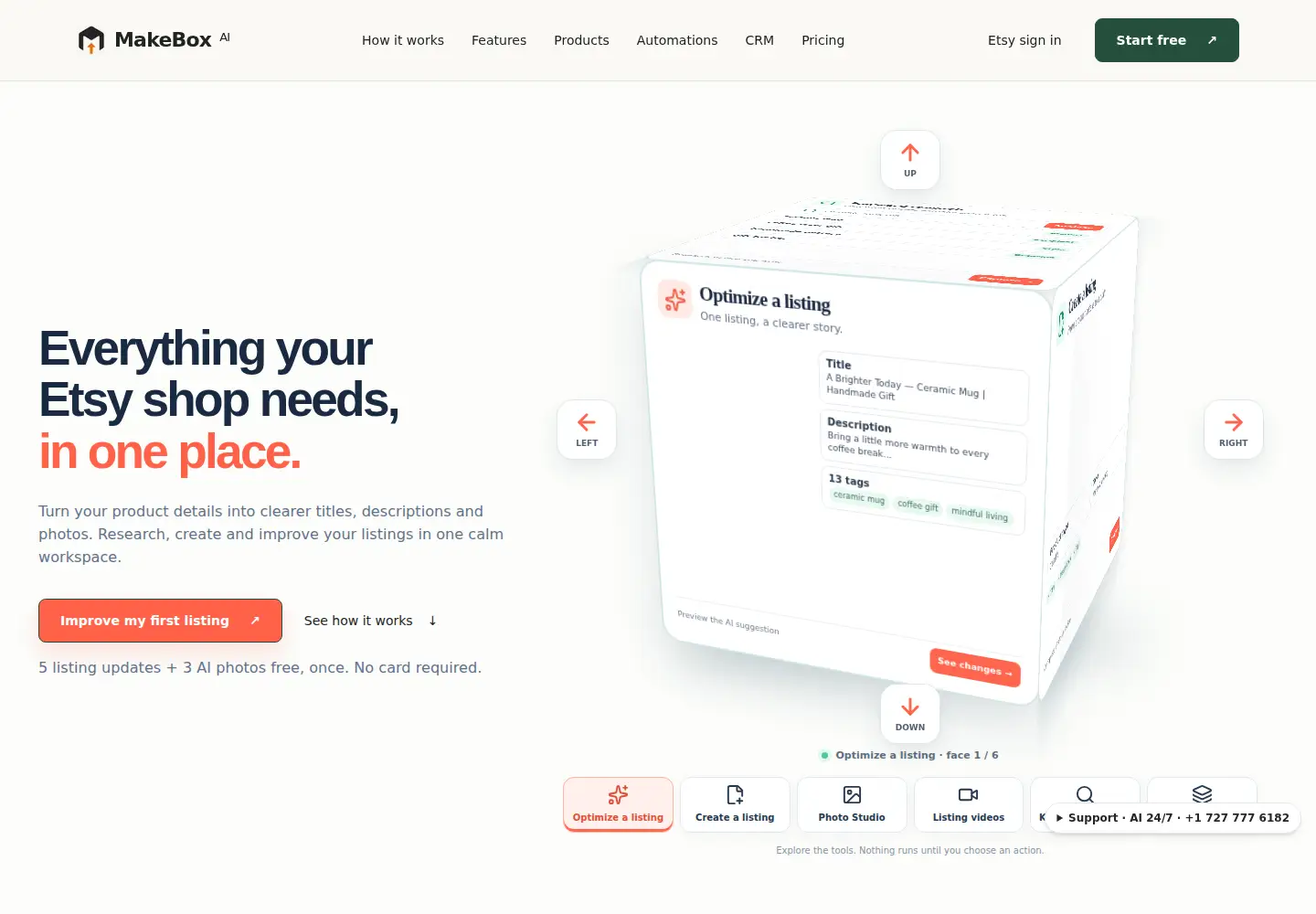 Captured homepage of makebox.ai in the current scan