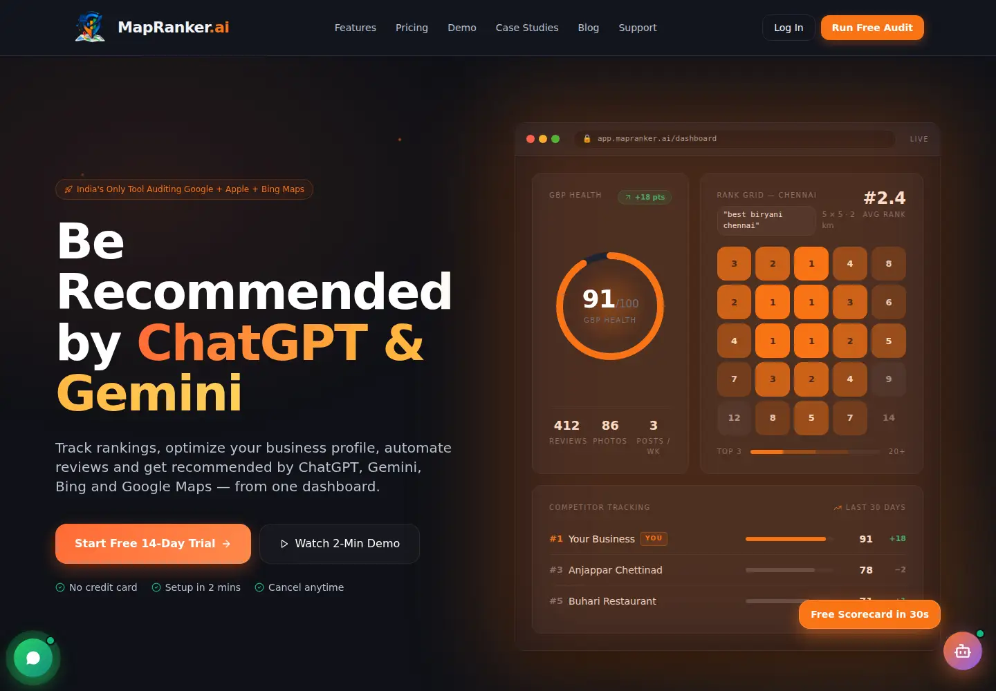 Screenshot of mapranker.ai