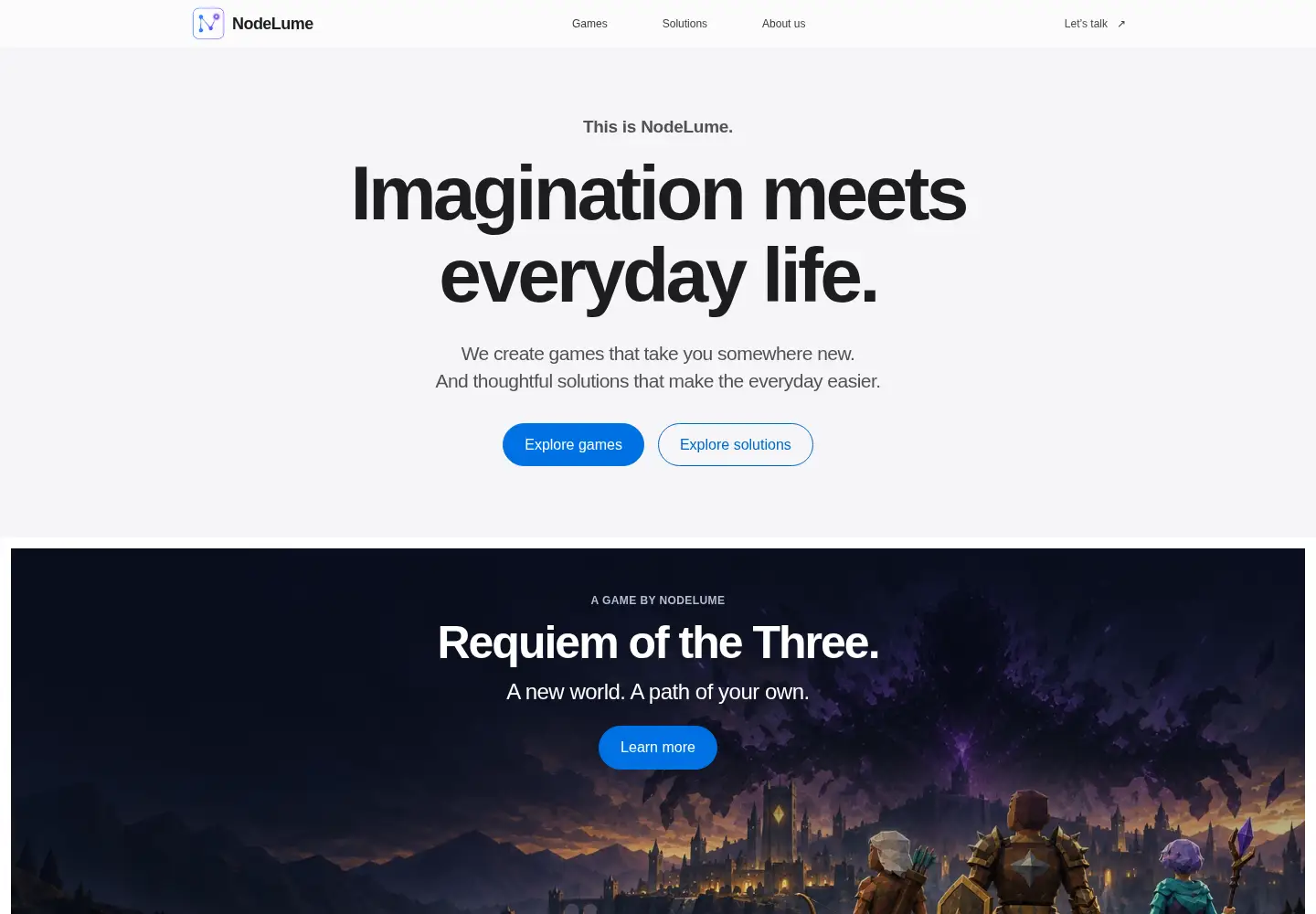 Screenshot of nodelume.ai