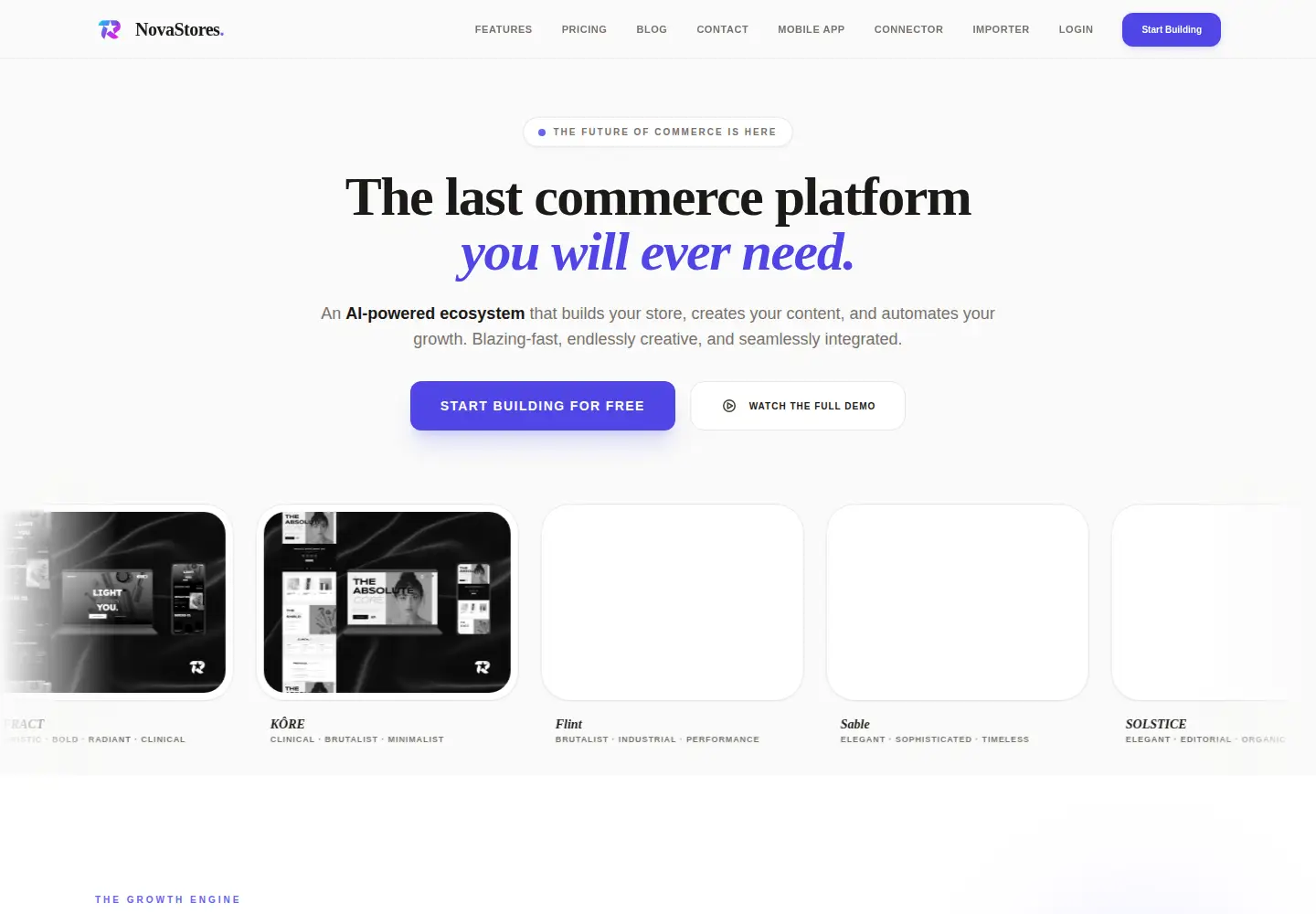 Screenshot of novastores.ai