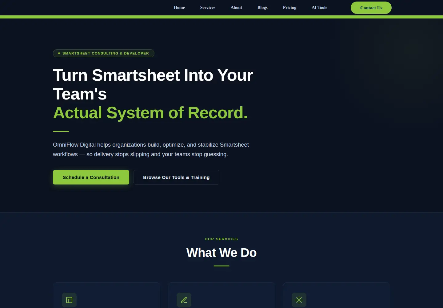 Screenshot of omniflowdigital.ai