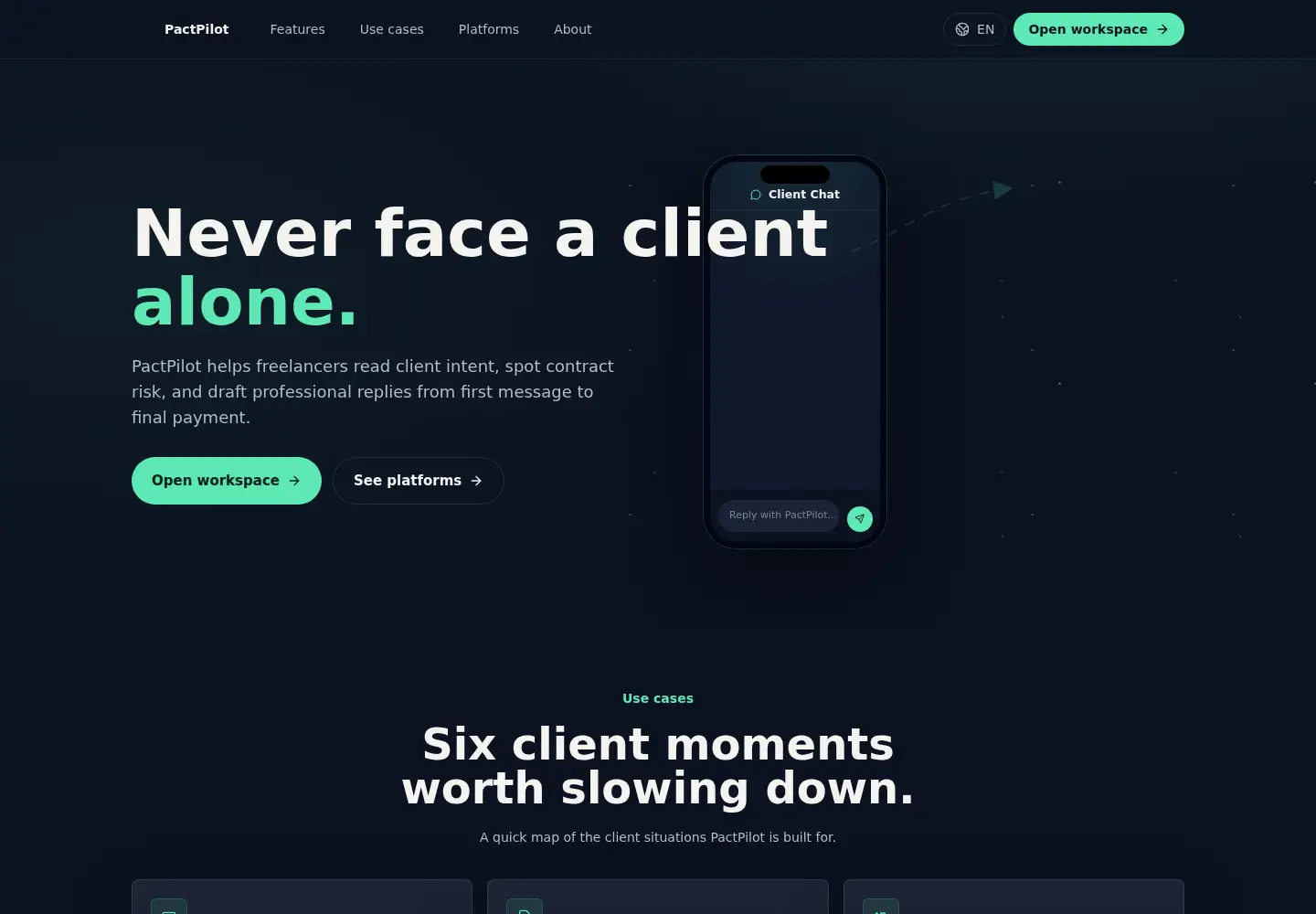 Screenshot of pactpilot.ai