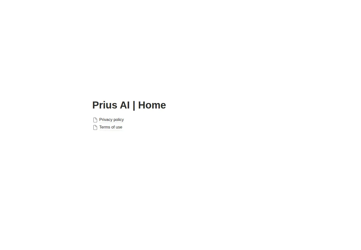 Screenshot of prius.ai