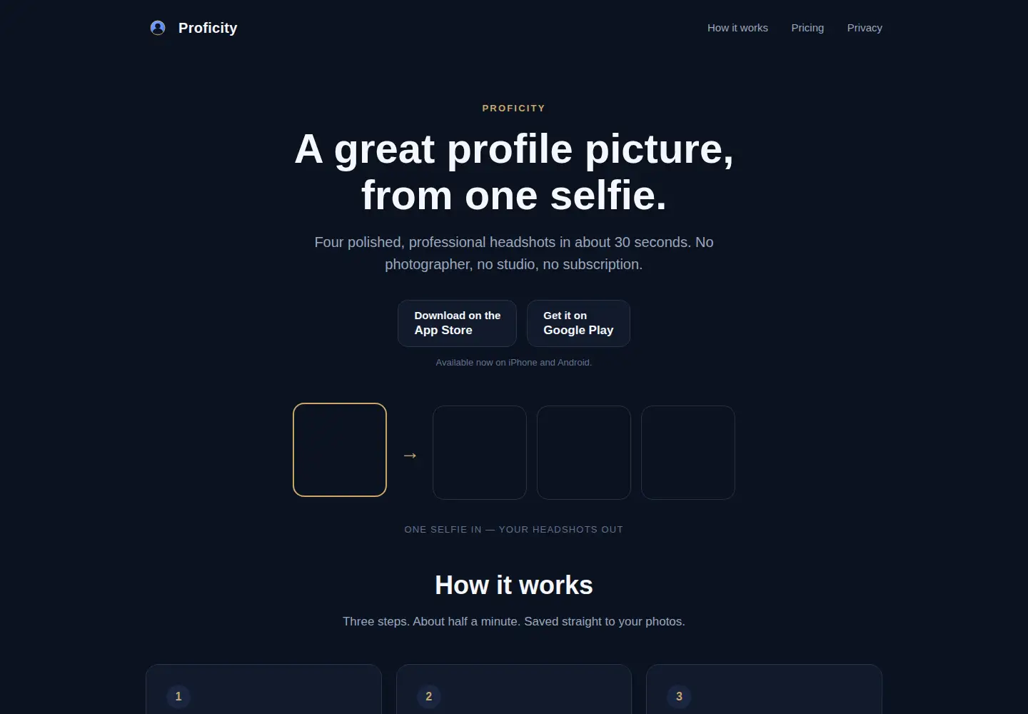 Screenshot of proficity.ai
