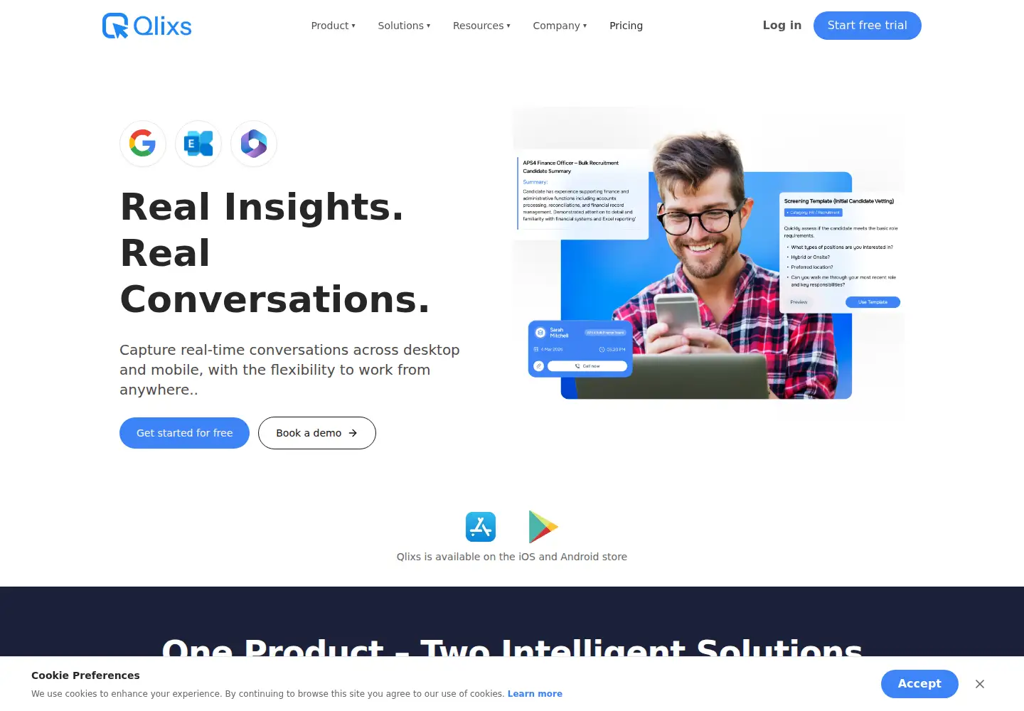 Captured homepage of qlixs.ai in the current scan