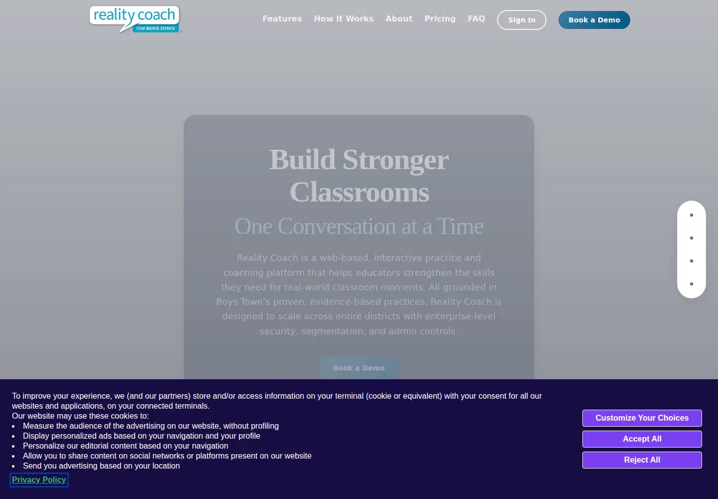 Screenshot of realitycoach.ai