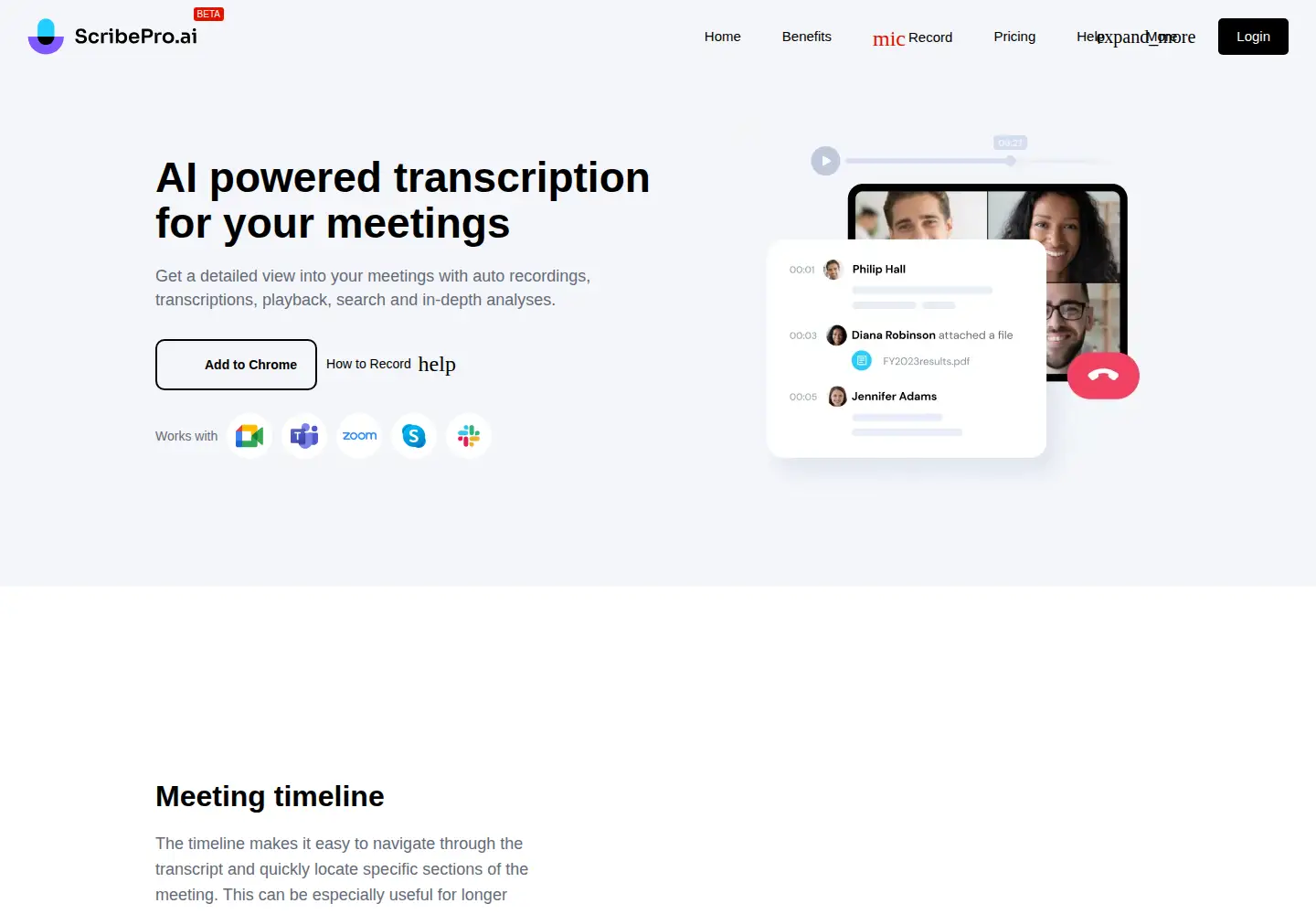 Screenshot of scribepro.ai