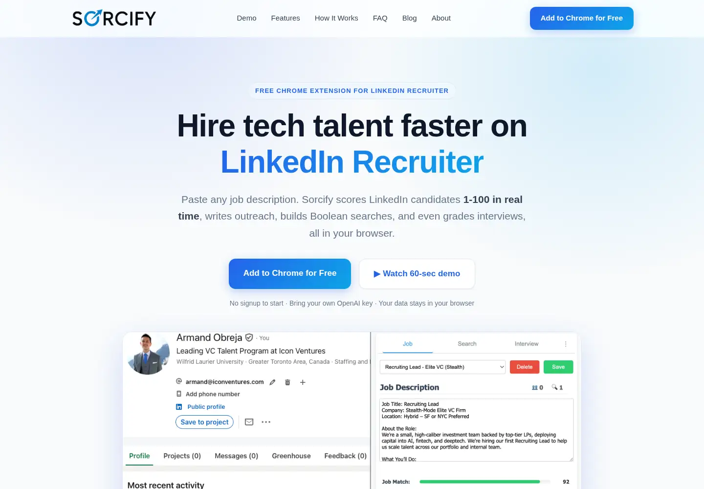 Screenshot of sorcify.ai