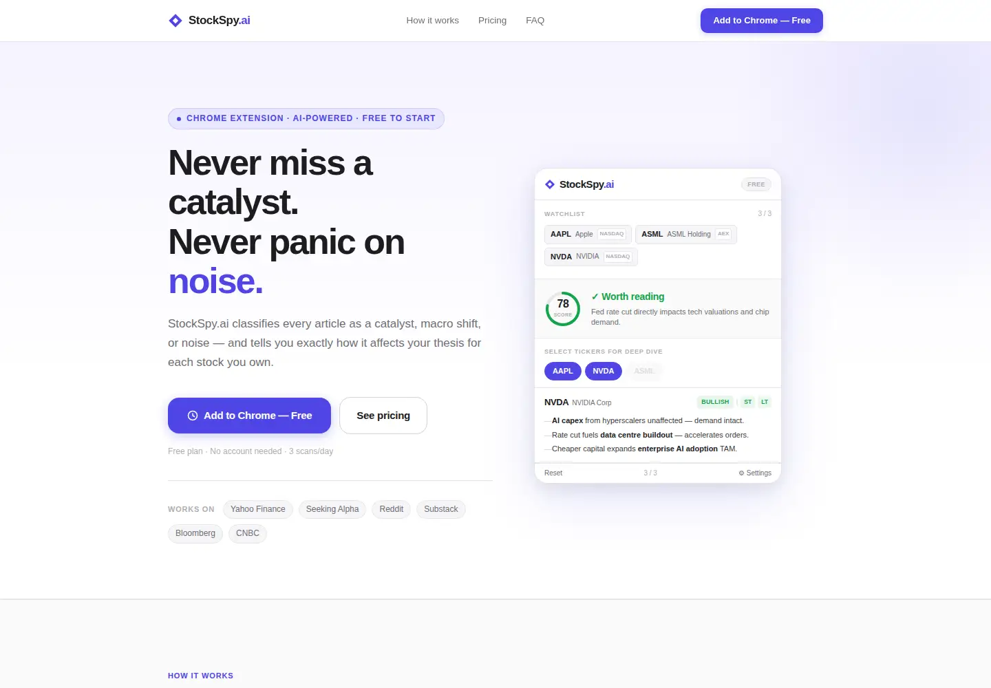Screenshot of stockspy.ai