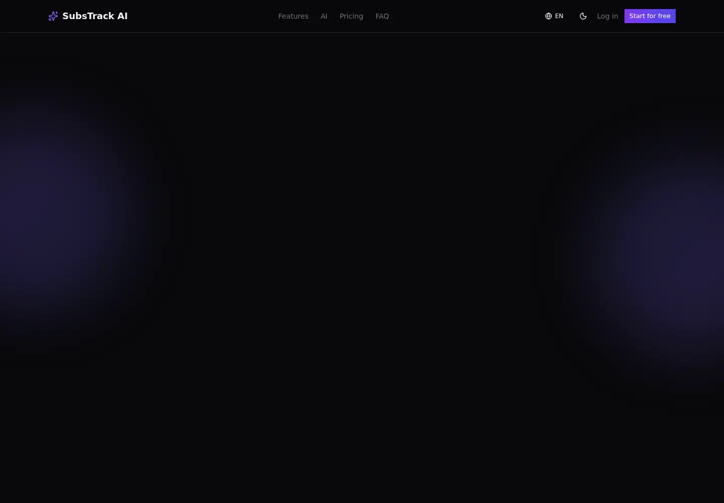 Screenshot of substrack.ai