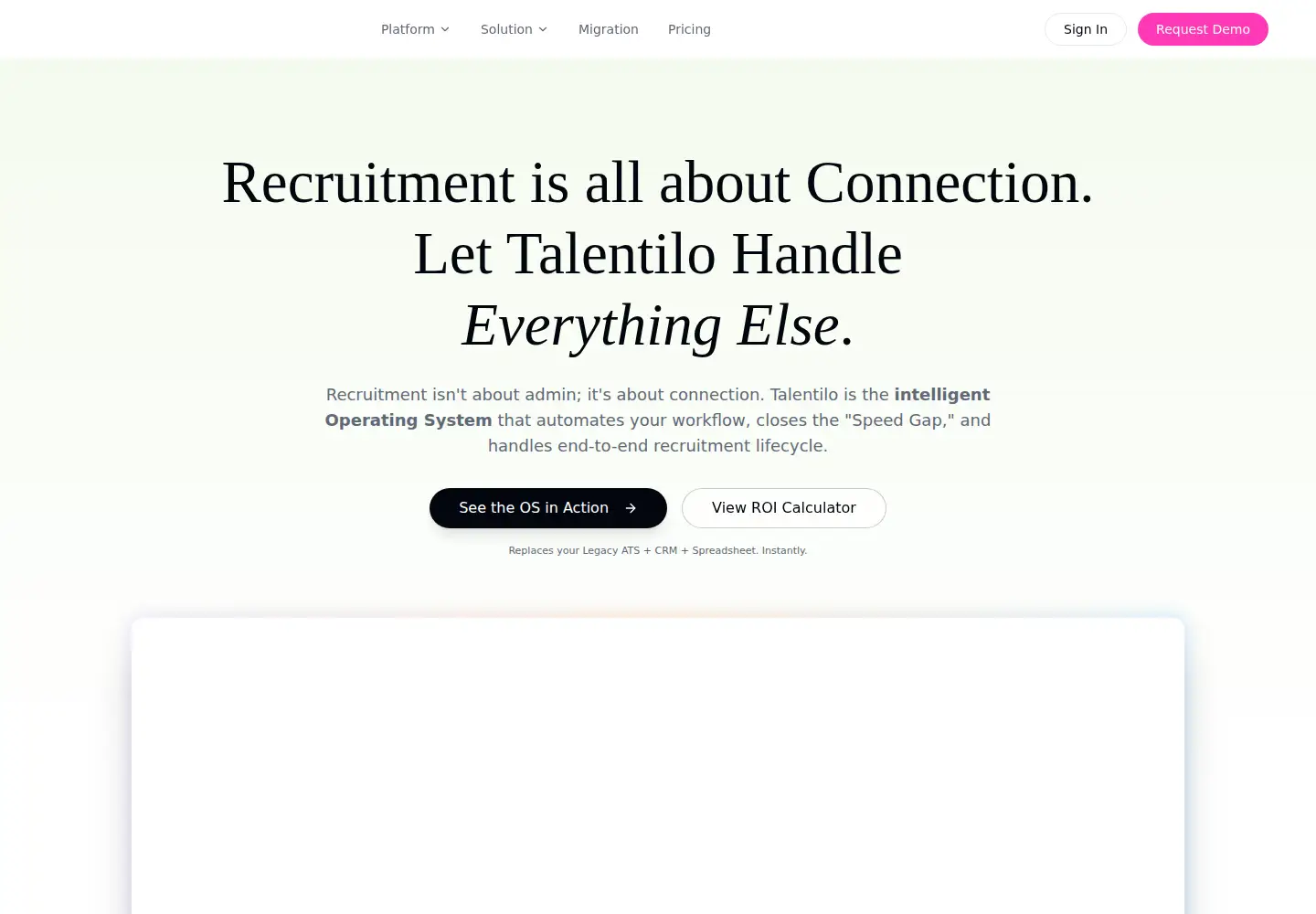 Screenshot of talentilo.ai