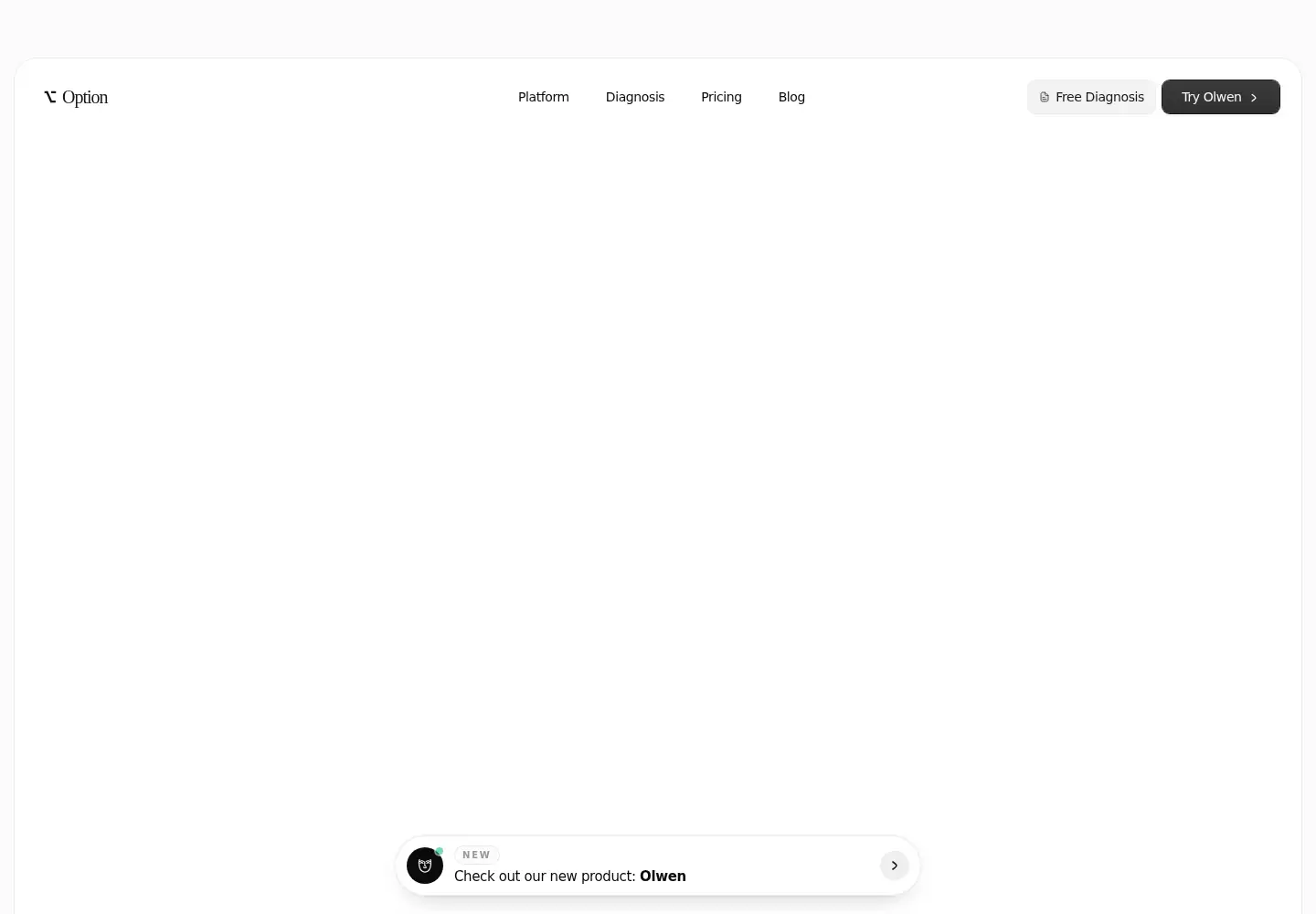 Captured homepage of tryoption.ai in the current scan