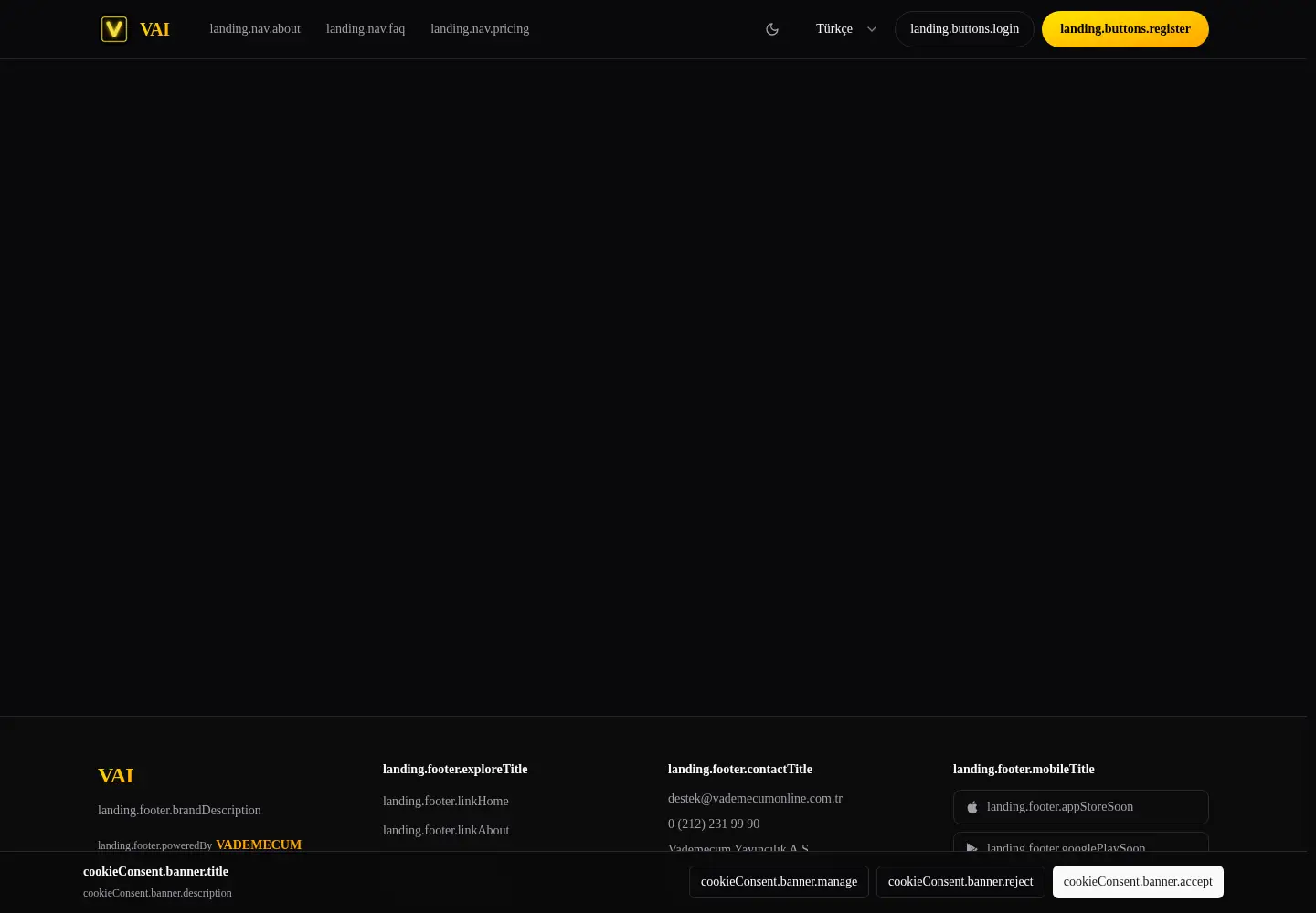 Captured homepage of vdmc.ai in the current scan