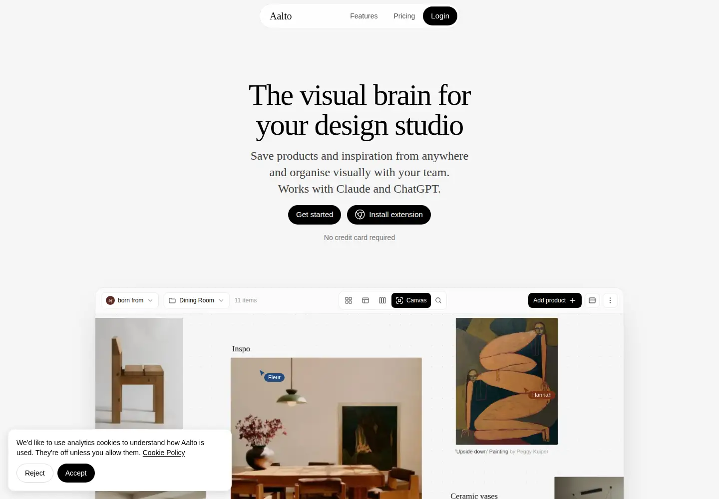 Captured homepage of aalto.app in the current scan