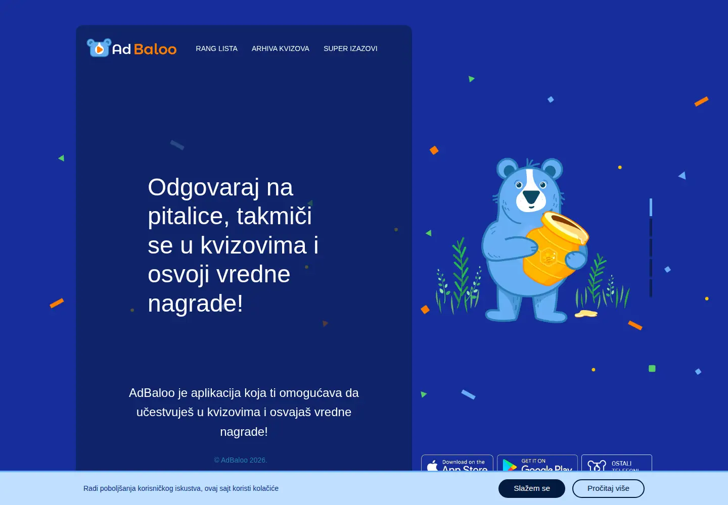 Captured homepage of adbaloo.app in the current scan