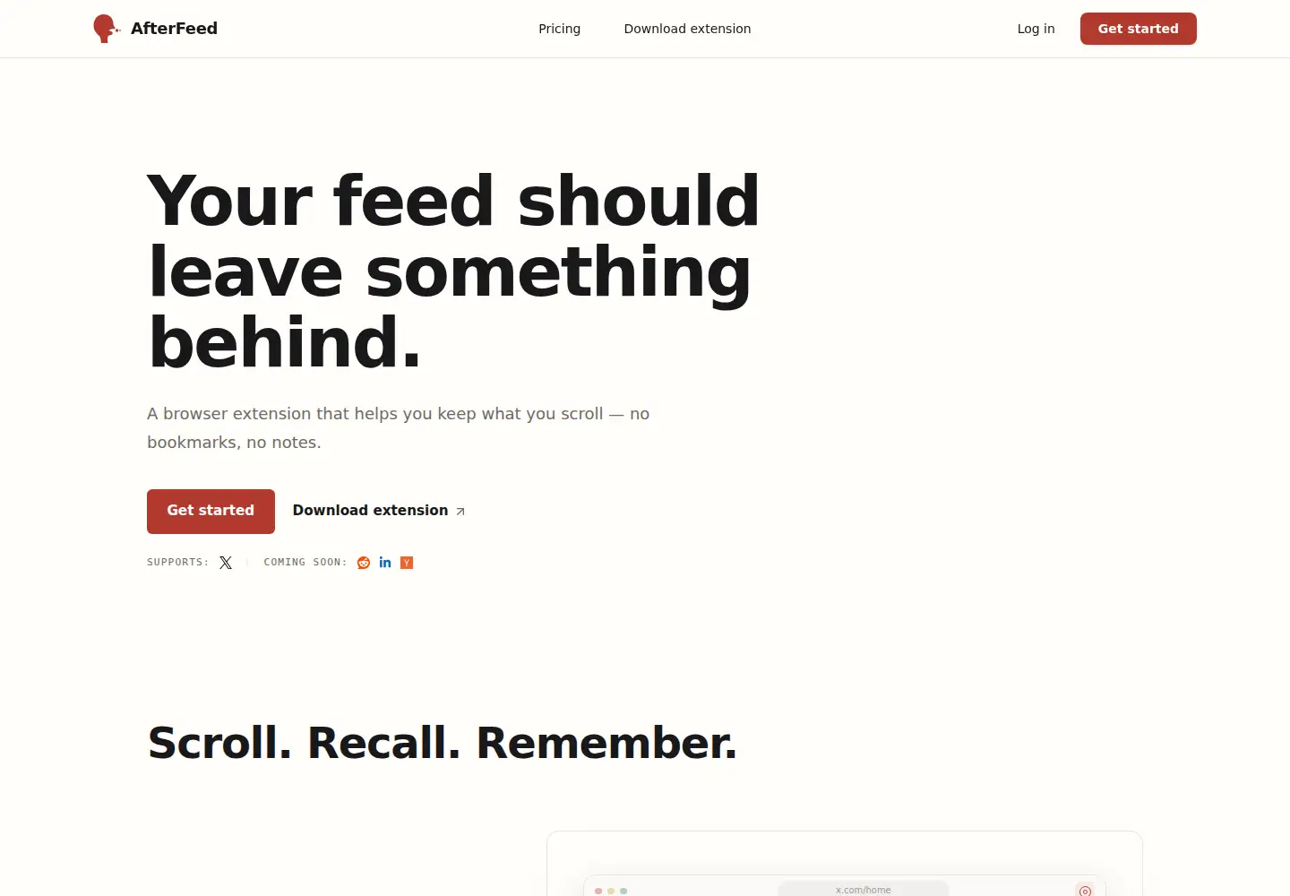 Screenshot of afterfeed.app