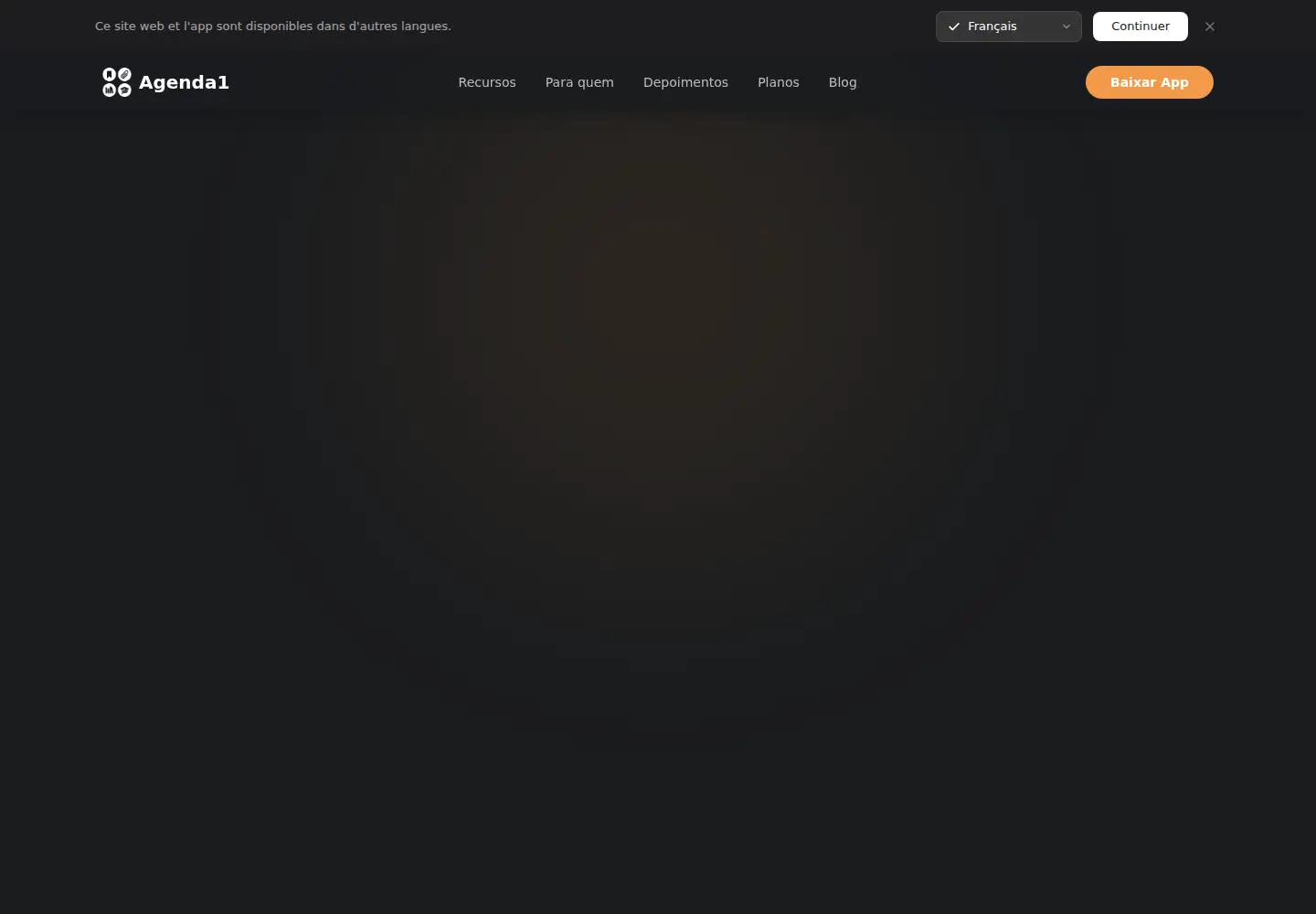 Captured homepage of agenda1.app in the current scan
