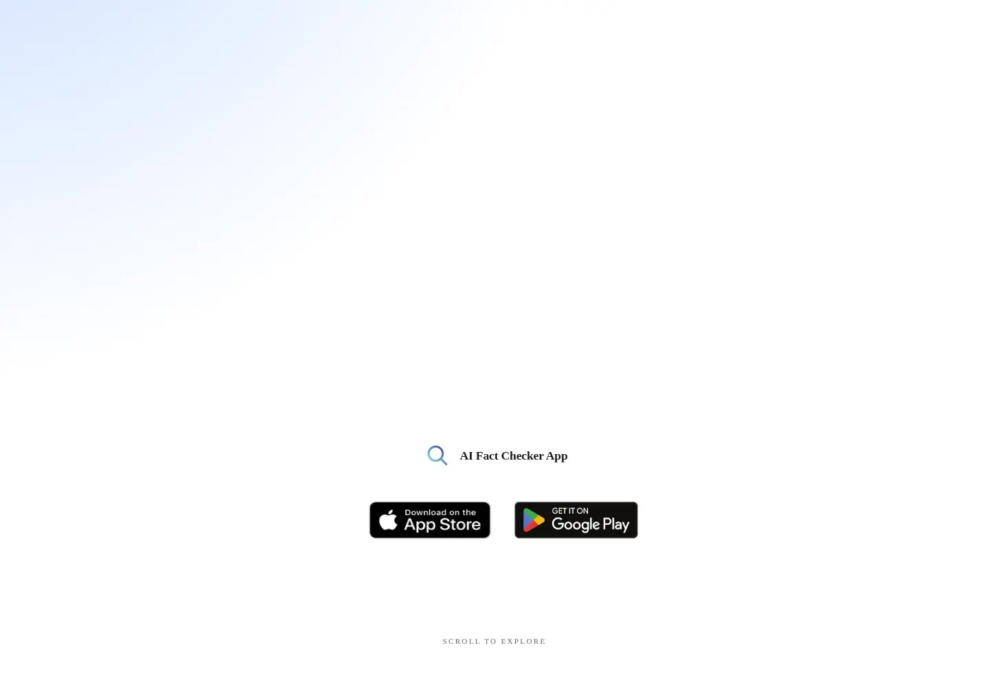Captured homepage of aifactchecker.app in the current scan