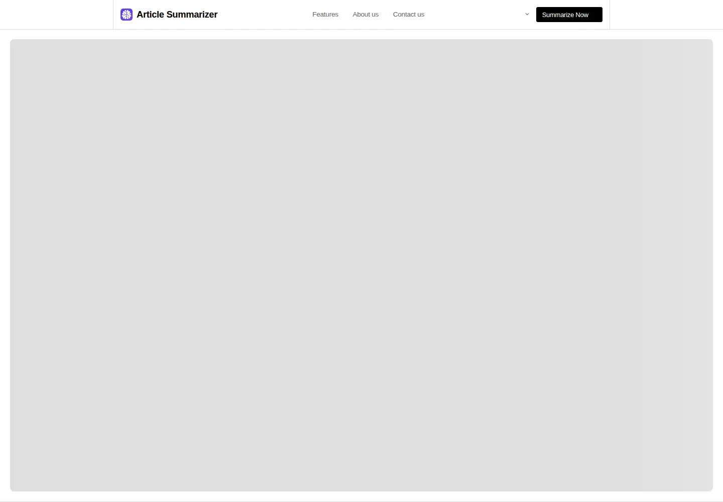 Captured homepage of articlesummarizer.app in the current scan