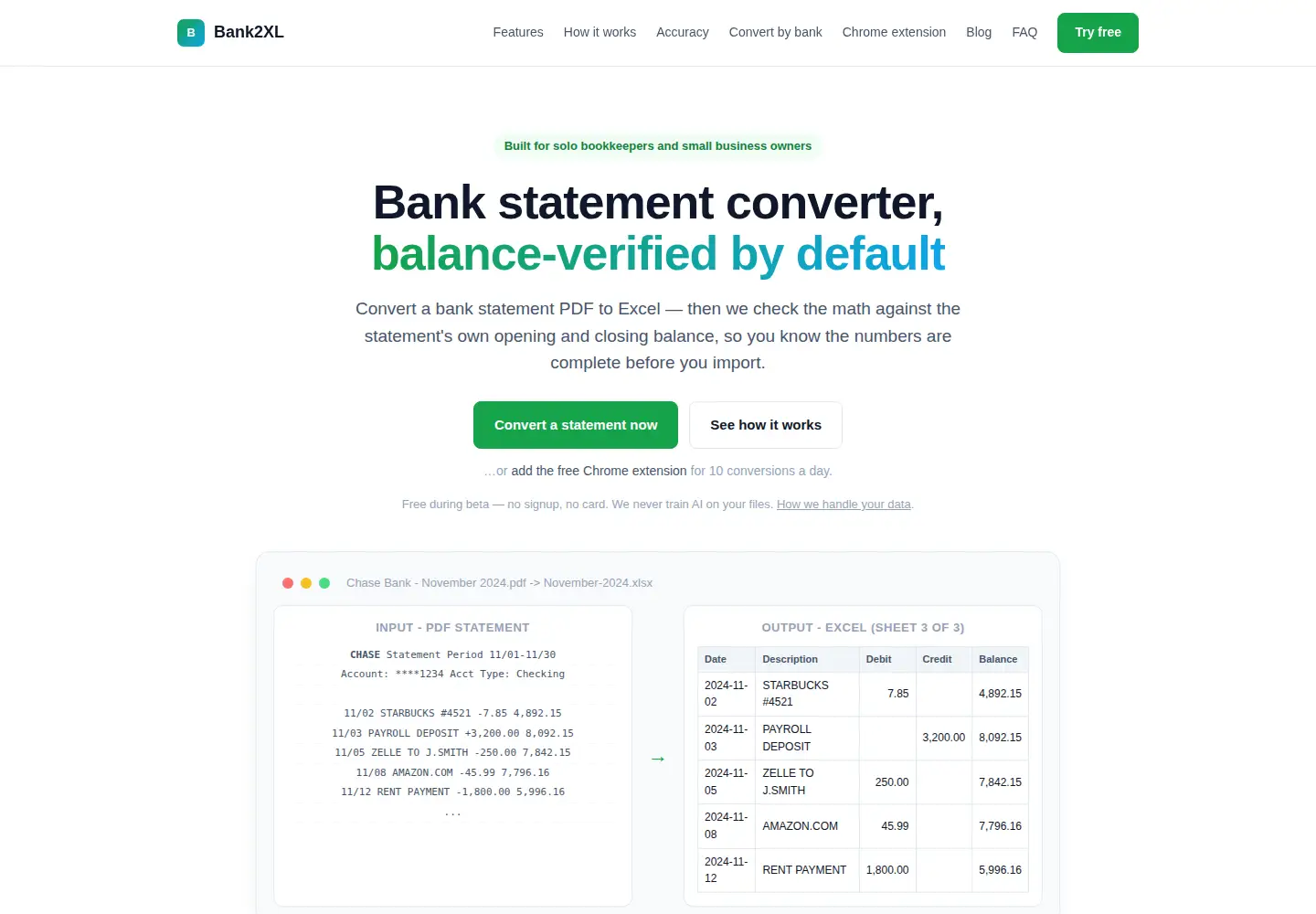 Screenshot of bank2xl.app