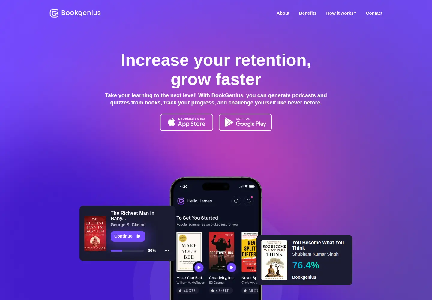 Screenshot of bookgenius.app