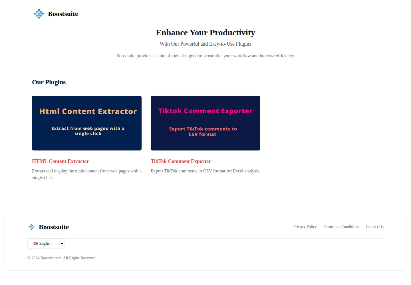 Screenshot of boostsuite.app