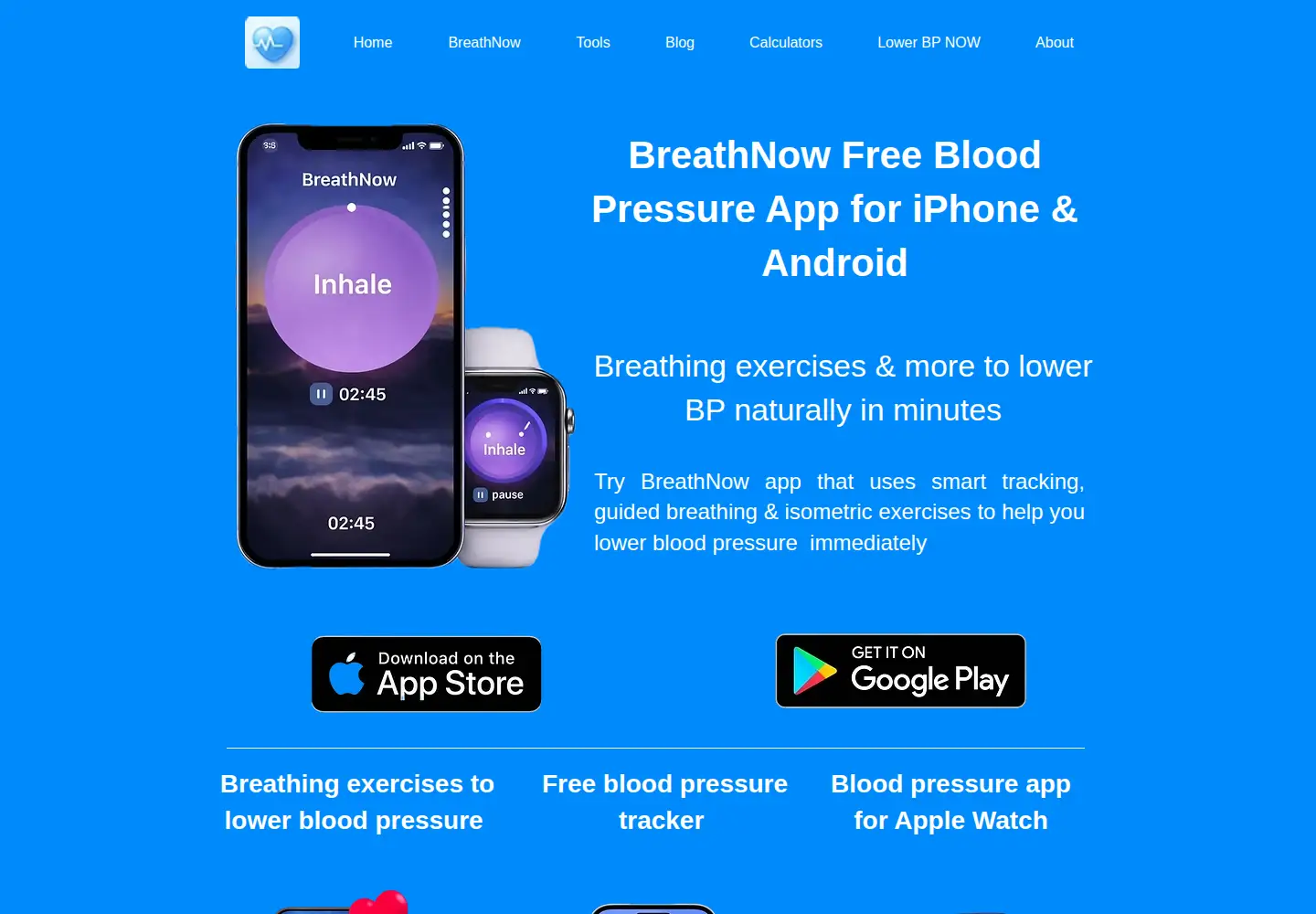 Screenshot of breathnow.app