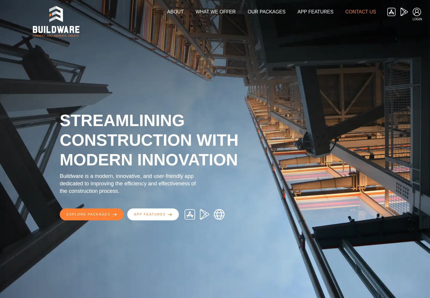 Captured homepage of buildware.app in the current scan