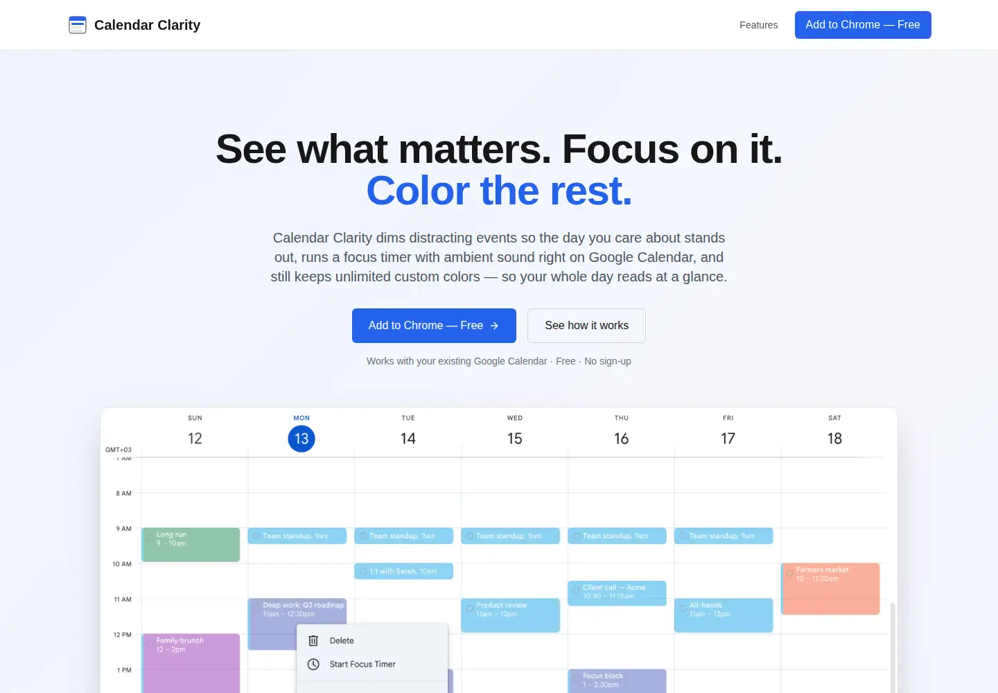 Screenshot of calendarclarity.app