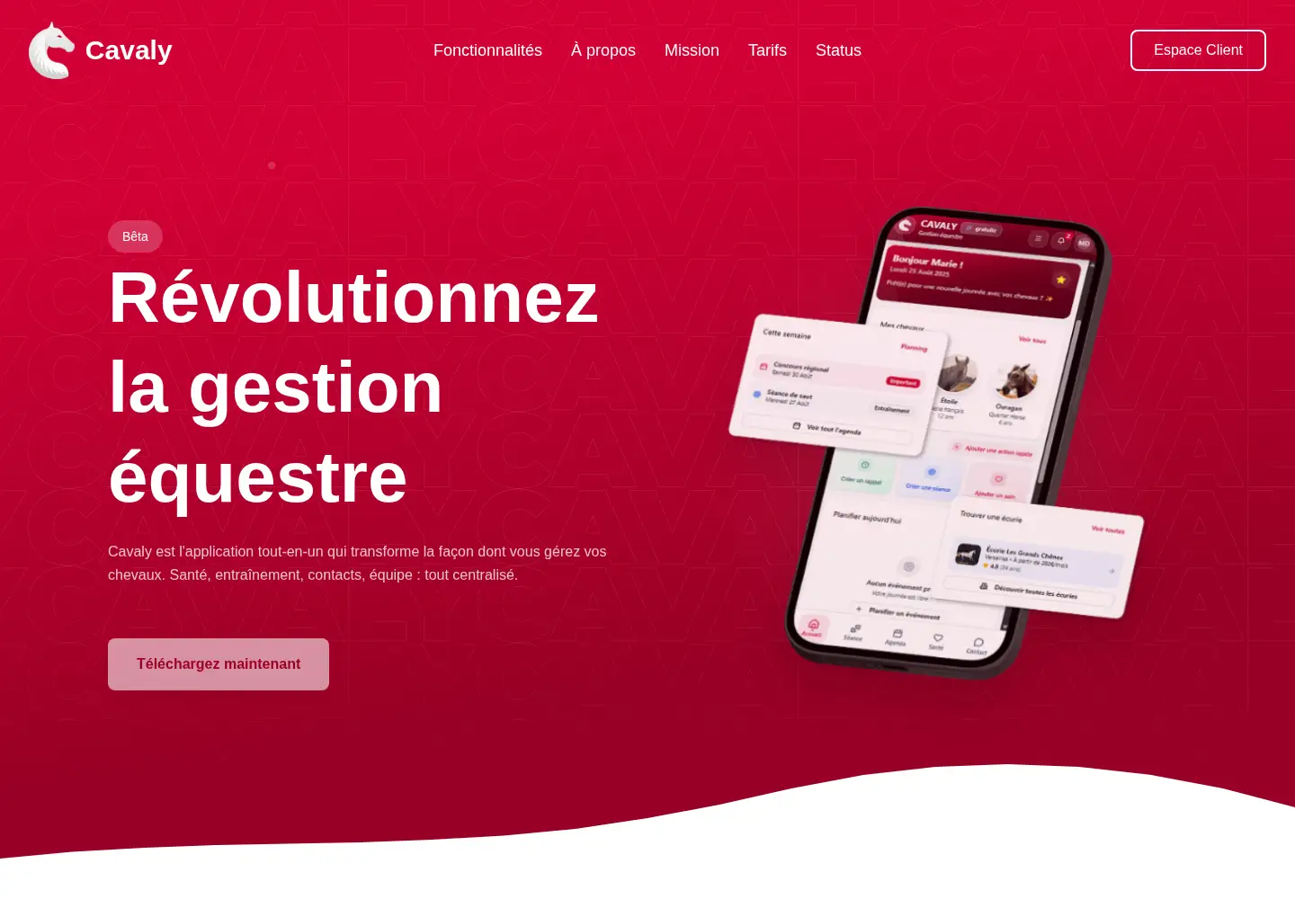 Screenshot of cavaly.app
