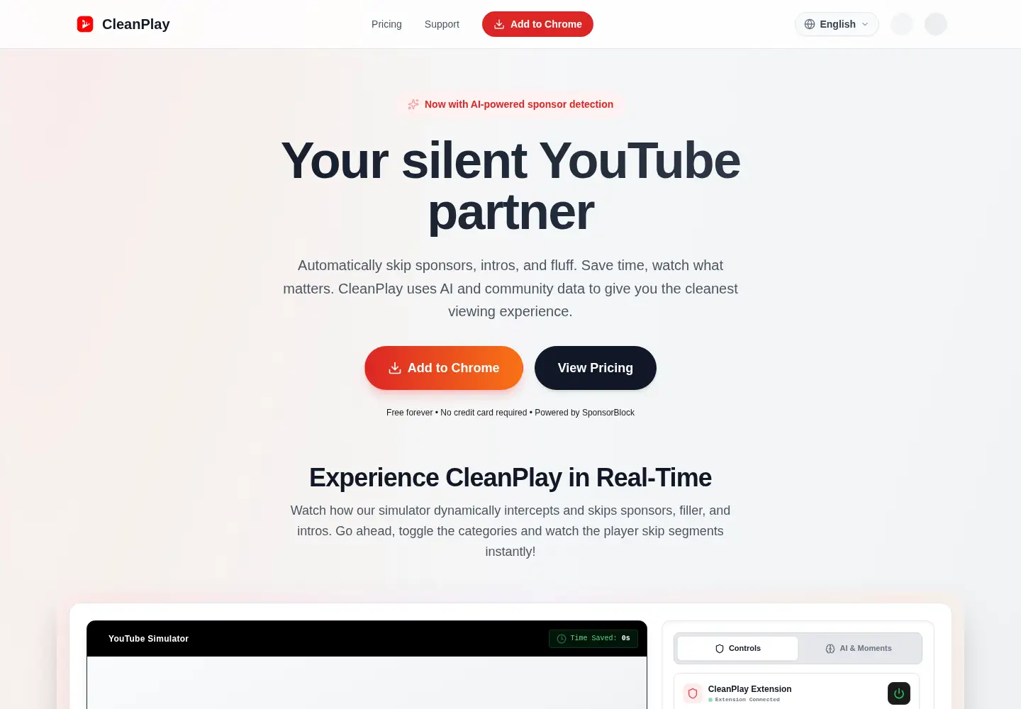 Screenshot of cleanplay.app