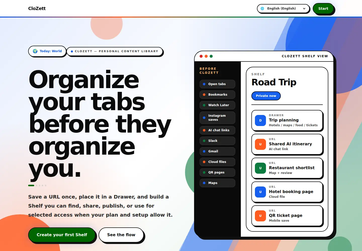 Captured homepage of clozett.app in the current scan
