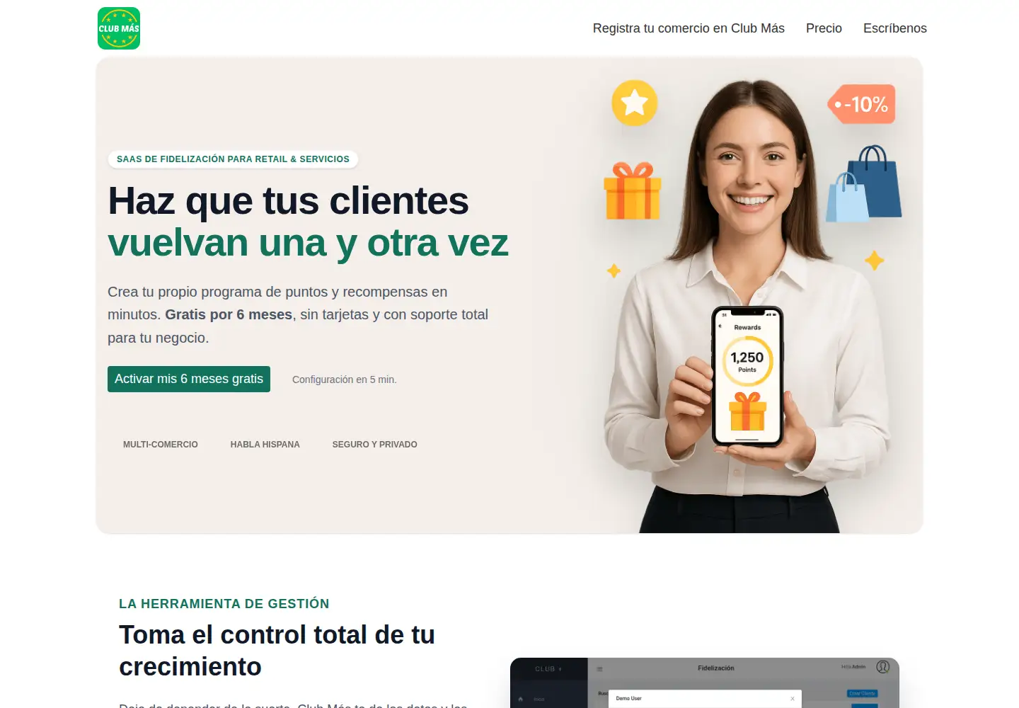 Screenshot of clubmas.app