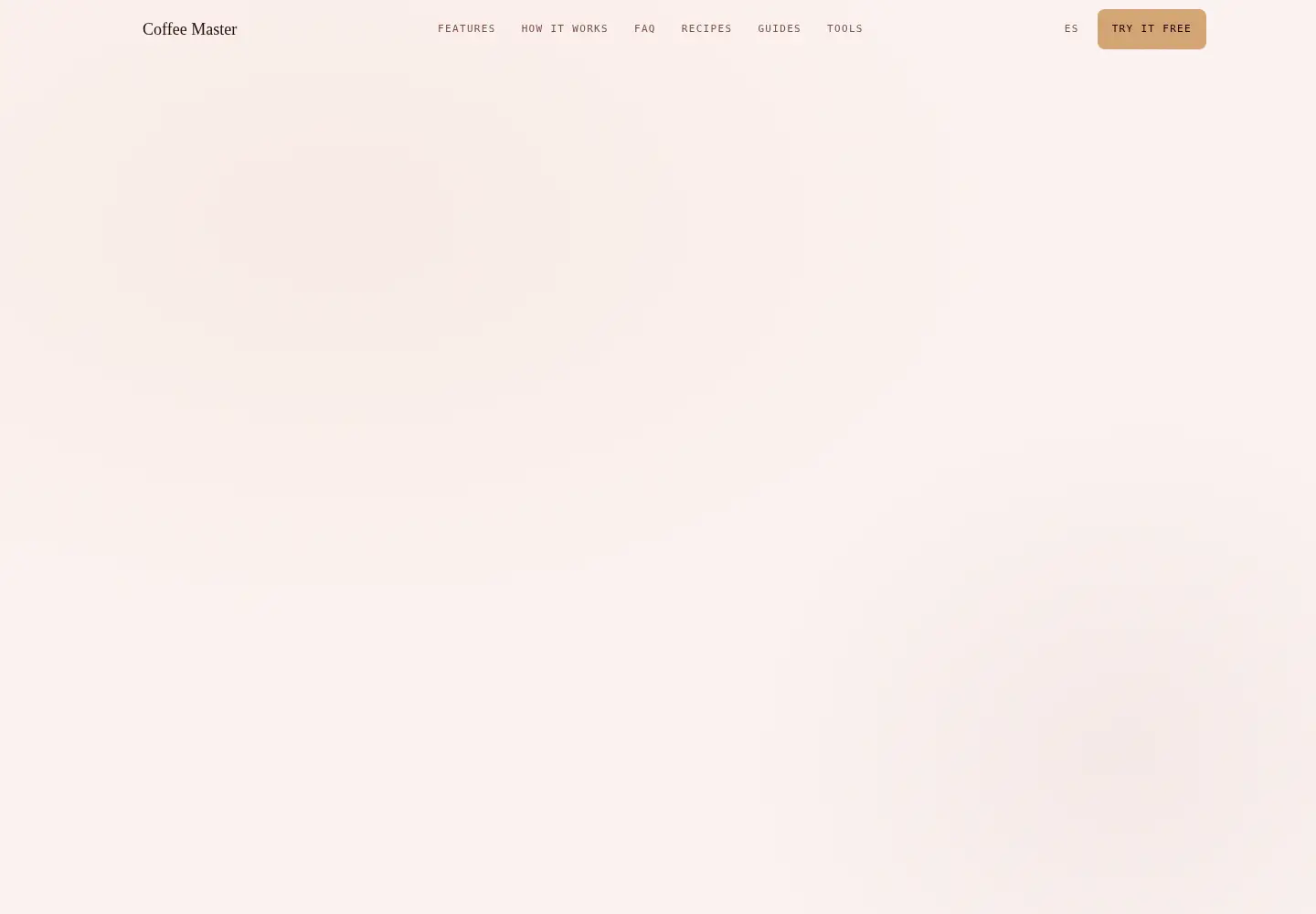 Captured homepage of coffeemaster.app in the current scan