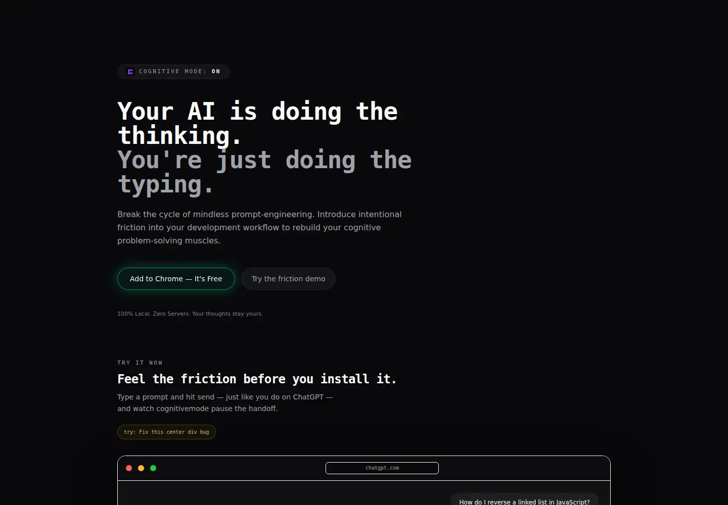 Screenshot of cognitivemode.app