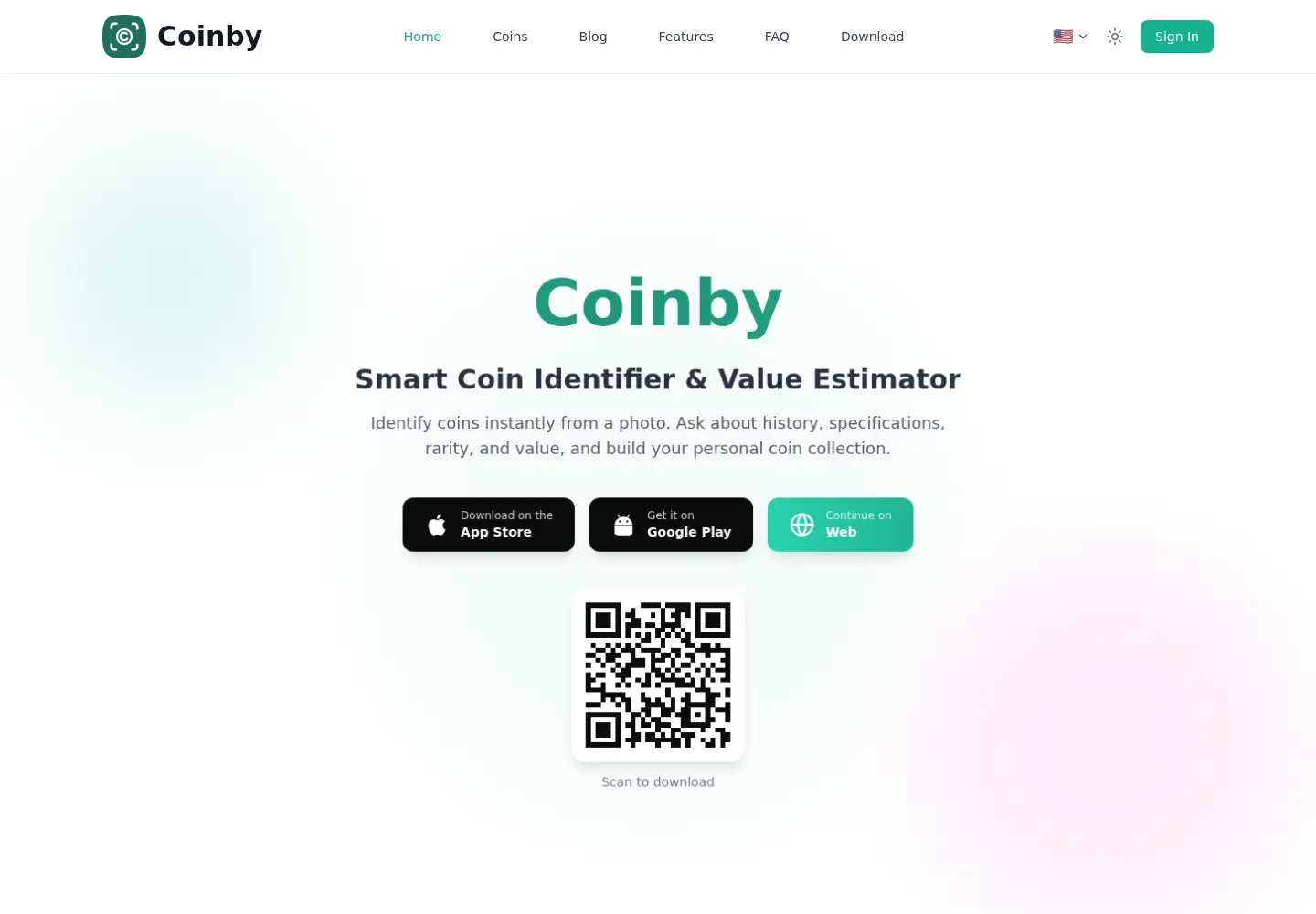 Screenshot of coinby.app