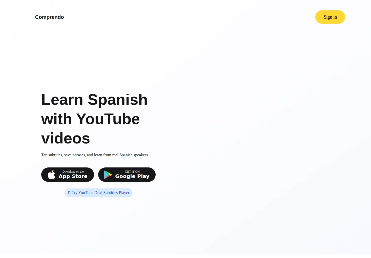 Screenshot of comprendo.app