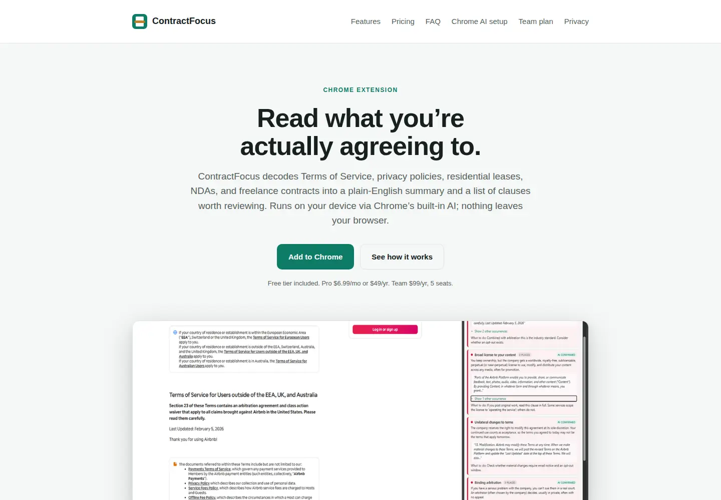 Screenshot of contractfocus.app
