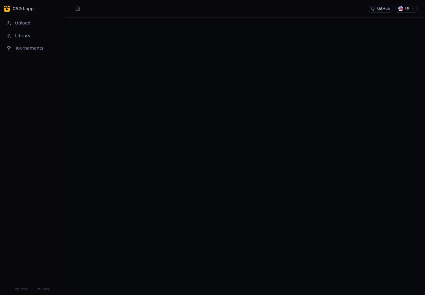 Captured homepage of cs2d.app in the current scan