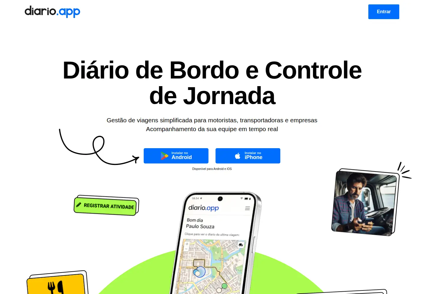 Captured homepage of diario.app in the current scan